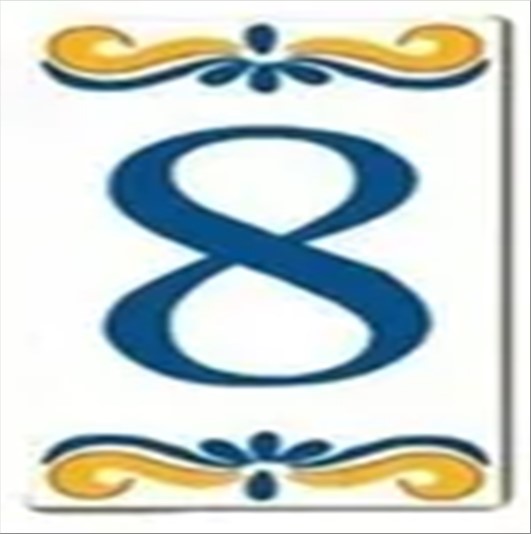 Numero Moema Azulejo N. 08