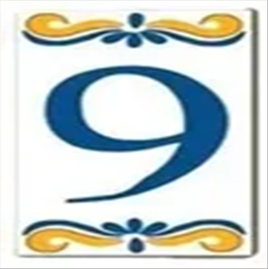 Numero Moema Azulejo N. 09