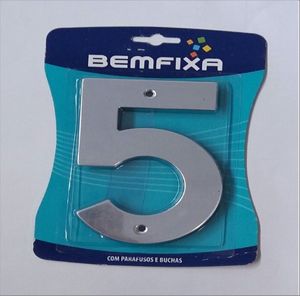 Numero Bemfixa Residencial 145mm Prata 5