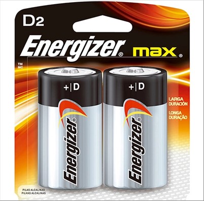 Pilha Eveready Energizer Max D C/2