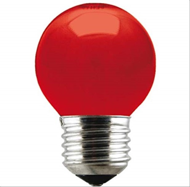 Lampada Taschibra Bolinha Vermelha 15W 127V