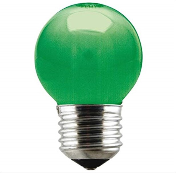 Lampada Taschibra Bolinha Verde 15W 127V
