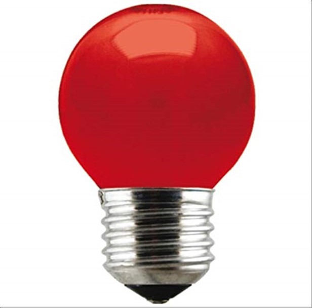Lampada Taschibra Bolinha Vermelha 15W 220V