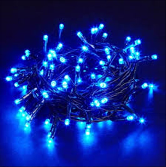 Cordao Div Decorativo Natal Azul 110V 10mt