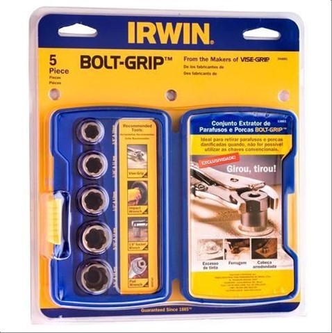 Conjunto Irwin 13801 Extrator Bolt-Grip 5Pcs