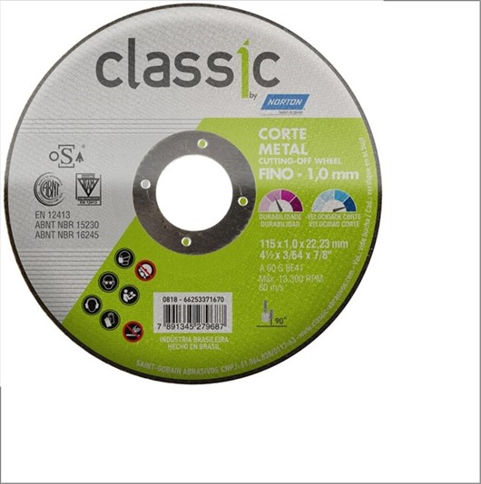 Disco Norton Classic Ar102 115 X 1.0 X 22.23mm