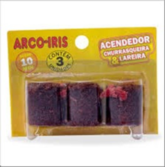Acendedor Arco Iris Churrasq./Lareira C/3