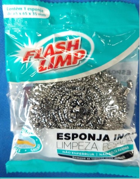 Esponja Flash Limp Ea1409 Inox Limpeza Pesada