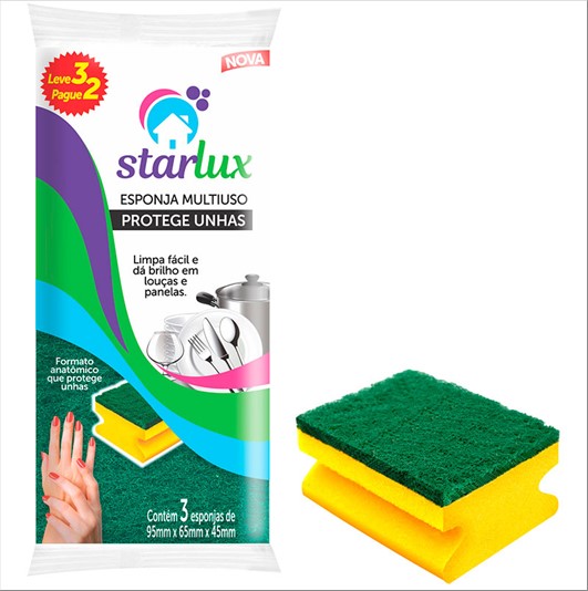 Esponja Starlux Multiuso Protege Unhas C/3