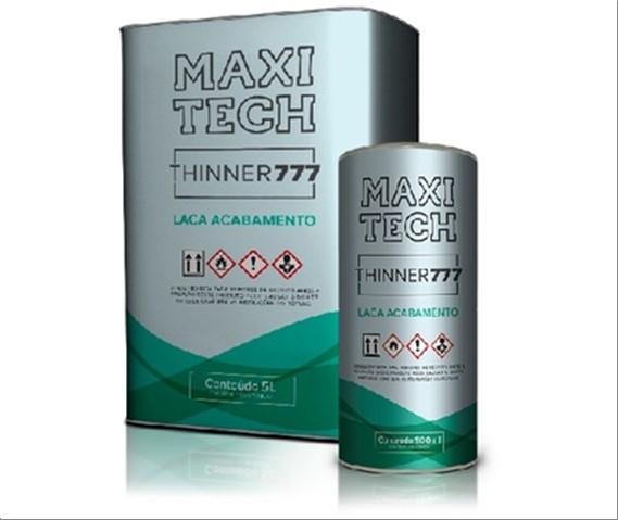 Thinner Maxitech 777 Laca/Acabamento 5L Diluicao