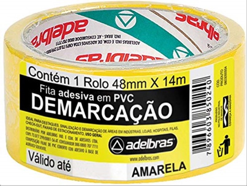 Fita Adelbras Demarcacao Amarela 48mmx14