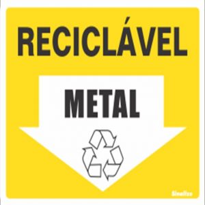 Placa Sinalize 220Bq Reciclavel Metal