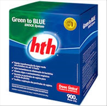 Pisc Cloracao Hth Green To Blue Shock 900G