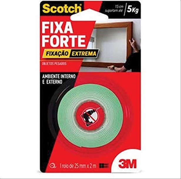 Fita 3M Scotch Fixa Forte Extrema 24mm X 2mt