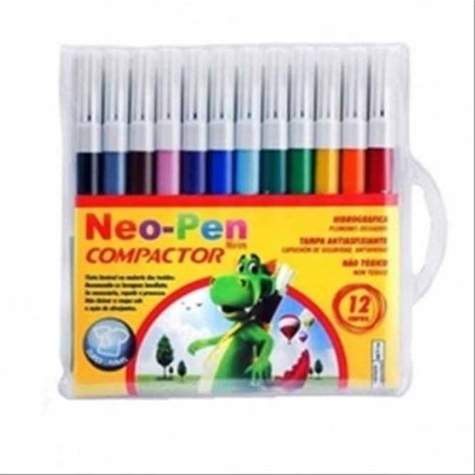 Caneta Compactor Neo Pen Mirim (12 Cores) 5X12$