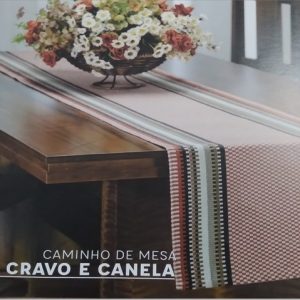 Caminho Bordartes Cravo Canela/ Capuccino 40X90Cm