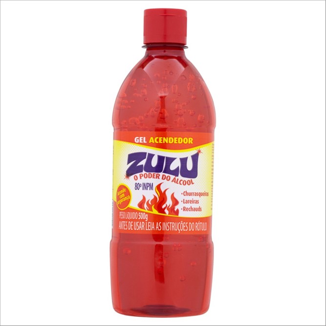 Alcool Zulu Gel Acendedor 80. Inpm 500Gr