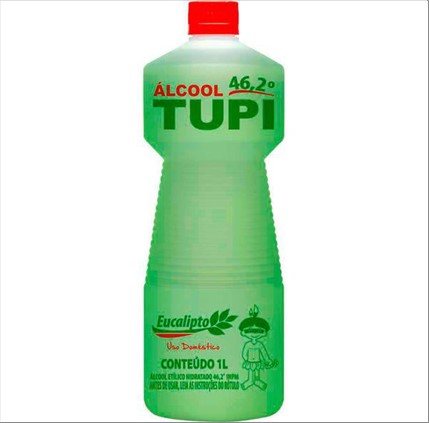 Alcool Tupi 46.2 Inpm 1L Eucalipto