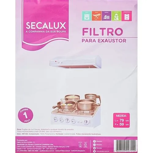 Filtro Secalux 491100 P/exaustor 59 X 79