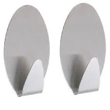 Gancho Yangzi Adesivo Inox Oval C/2 20593