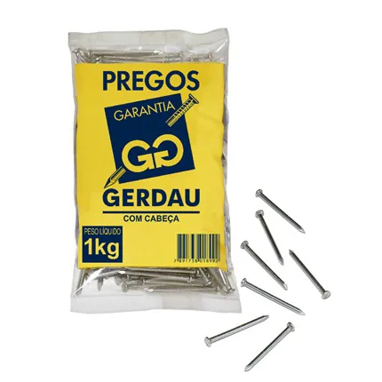 Prego Gerdau 19 X 36 S/c Comum 1kg