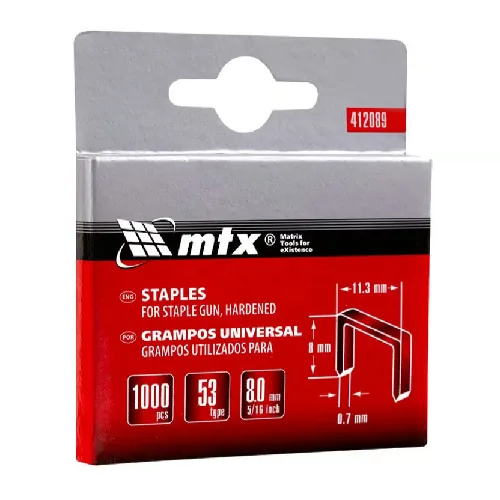 Grampo Mtx P/ Grampeador T53   8mm 1000pc Ref41208