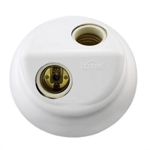 Plafunier Ilumi 18092 Soquete P/2 Lamp Bco