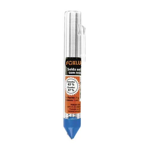 Solda Foxlux Estanho Tubo 63X37 4Mt