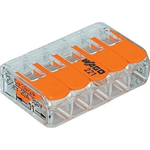 Conector Wago Emenda 221-415 32a 5 Derivacoes