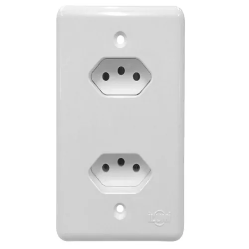 Tomada Ilumi 201200 2 Tom Mono 10a 250v