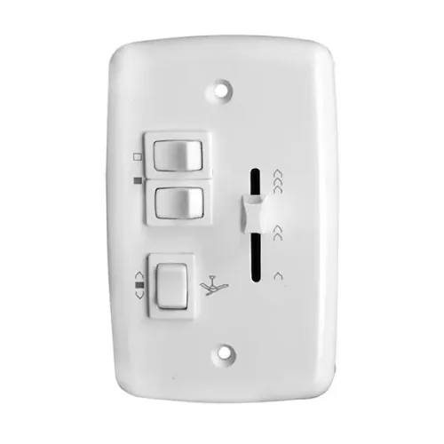 Chave Trio 04-02 Ventilador Bivolt Desliz 2 Lamp