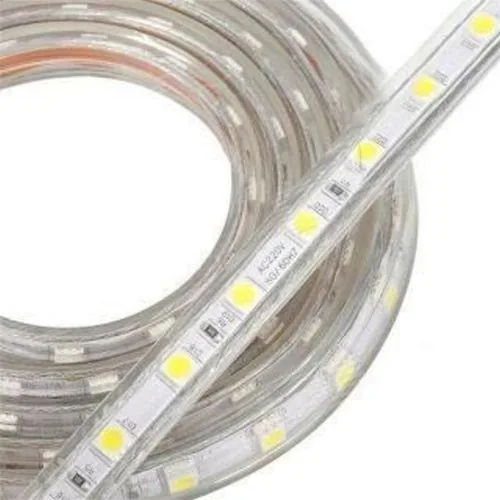 Fita Initial 5050 Led Ip65 Chata Amarela 220v