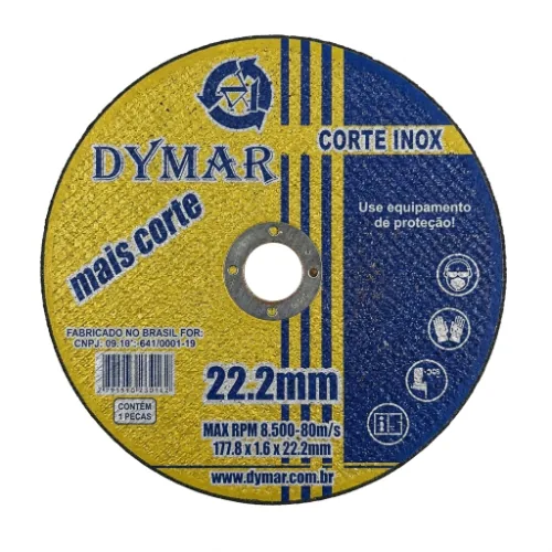 Disco Dymar Corte Inox 7  180 X 1.6 X 22.23mm