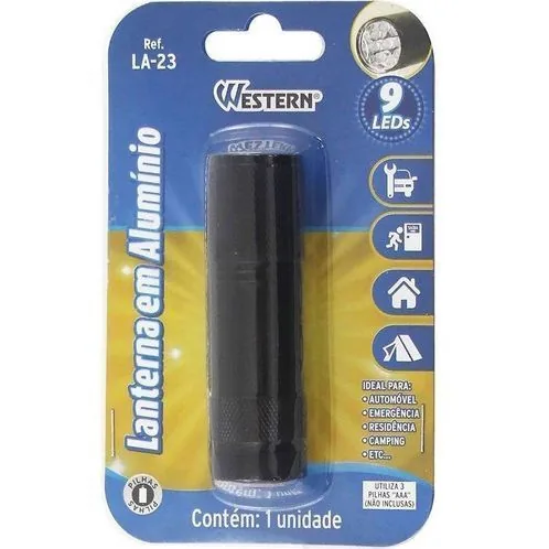 Lanterna Western 9 Leds Aluminio La-23