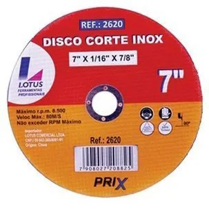 Disco Lotus 2620 Corte Inox 7x1/16x7/8