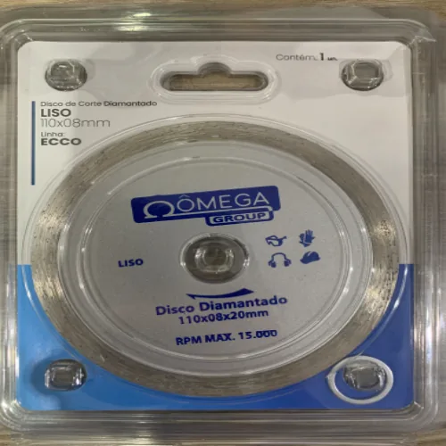 Disco Omega Corte Diamantado Liso 110 X 8mm