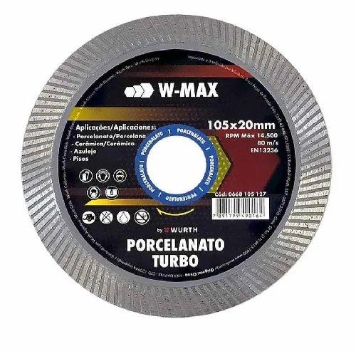 Disco Wurth Corte W-max Diamantado Turbo 105x20