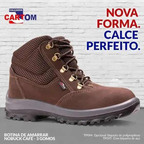 Botina Cartom Tp094 Ama 3g Nobuck Cafe 35