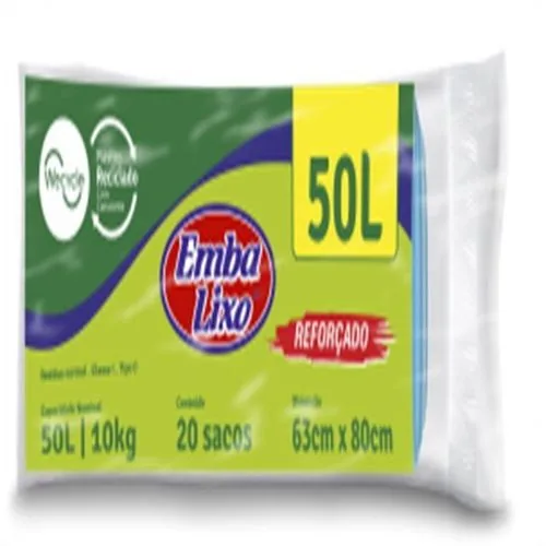 Saco Embalixo Lixo 50lt C/10 Un