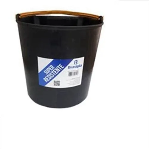 Balde Brasipla Reforcado Alca Ferro Encapada 16l