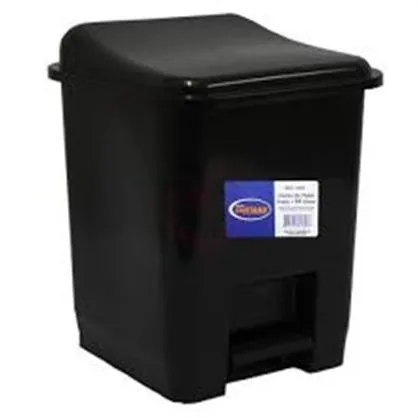 Lixeira Santana 353 C/pedal 14lt Preta