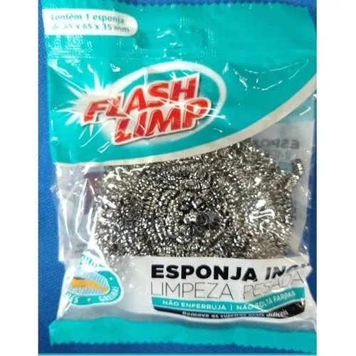 Esponja Flash Limp Ea1409 Inox Limpeza Pesada