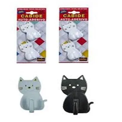 Cabide Cobrirel Adesivo Gato 2un