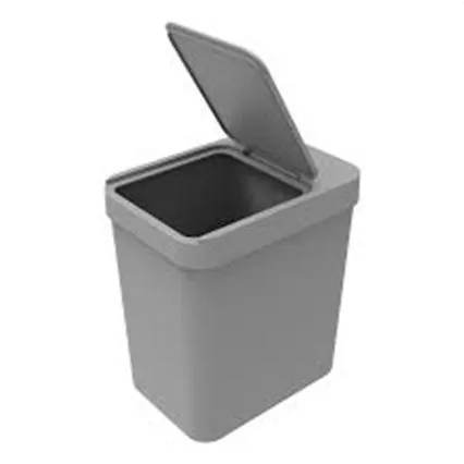Lixeira Soprano Basurero 2,5l Cinza
