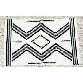Tapete Bordartes Inca 47x70cm Algodao Cru/pto