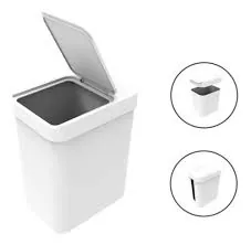 Lixeira Soprano Basurero C/ Porta Sacos 5l Gelo