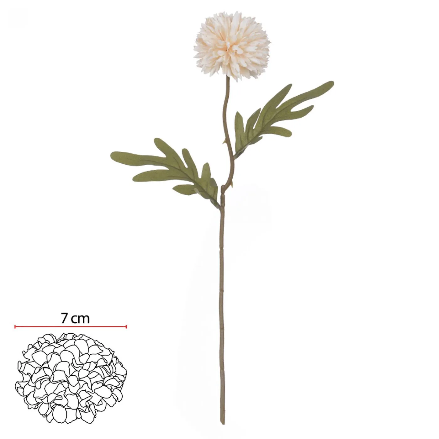 Planta Florarte Crisantemo Branco 37cm