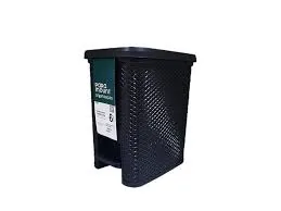 Lixeira Paramount Linea C/ Pedal 6 Lts Preta