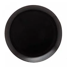 Prato Lyor Luminar Craso Vidro Opalino Black 27cm