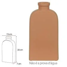 Vaso Florarte Decorativo Ceramica Terra Laranja 30
